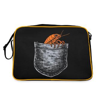Assel - Retro Tasche - Schwarz/Gold - Hinten