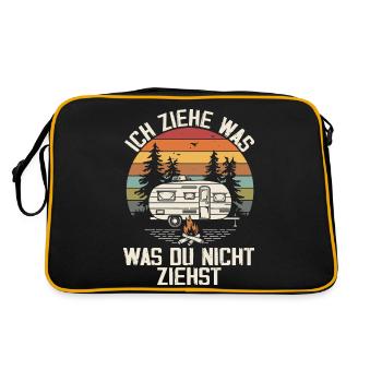 I pull what you don't pull Caravan Camper - Retro Bag - black/gold - Back