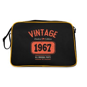 54 years vintage 1967 birthday gift 54 years - Retro Bag - black/gold - Back