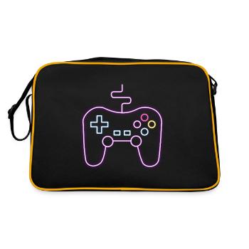 Neon Gamepad Gamer - Retro Bag - black/gold - Back