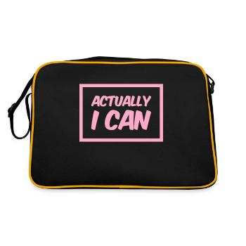 Actually... I CAN !!! Neues Design / NEW DESIGN - Retro Bag - black/gold - Back