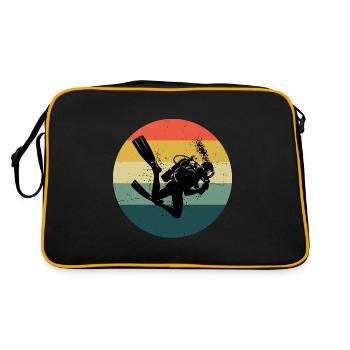 Free Dive Herren Scuba Diver Damen Diver - Retro Tasche - Schwarz/Gold - Hinten