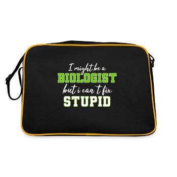 Biologist TShirt Biology Student Biochemistry Gift - Retro Bag - black/gold - Back
