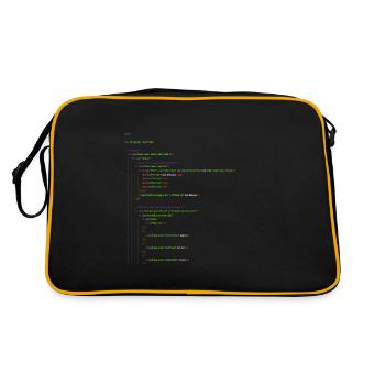 Programming Html. Homepage Nerd Shirt - Retro Bag - black/gold - Back