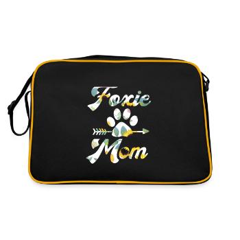 Wirehair Fox Terrier Foxie Mama Flowers - Retro Bag - black/gold - Back