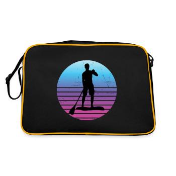 Standup Paddle Standup Paddleboard Femmes Hommes - Sac Retro - noir/or - Dos