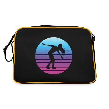 Rollerskaten Damen Rollerskate Rollschuhlaufen - Retro Tasche - Schwarz/Gold - Hinten