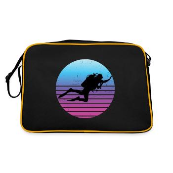 Scuba Divers Diving Scuba Diver Divers - Retro Bag - black/gold - Back