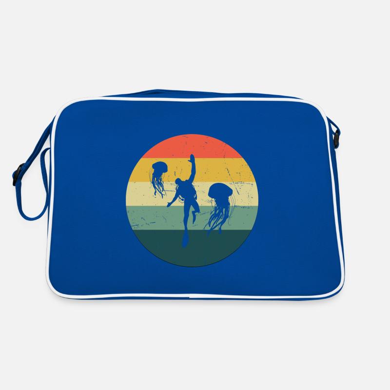 Scuba Diver Free Dive Diving Men Retro Bag