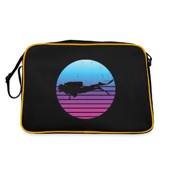 Diver Free Dive Men Scuba Diving Diving - Retro Bag - black/gold - Back