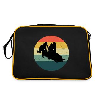 Course de bobsleigh hommes Bob Bob féminin Bob à deux - Sac Retro - noir/or - Dos