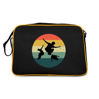 Parcours Free Running Free Runner Parkour Damen - Retro Tasche - Schwarz/Gold - Hinten