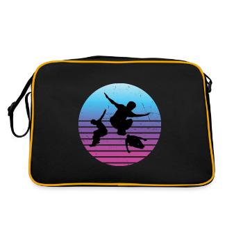 Course libre femmes Parkour masculin - Sac Retro - noir/or - Dos