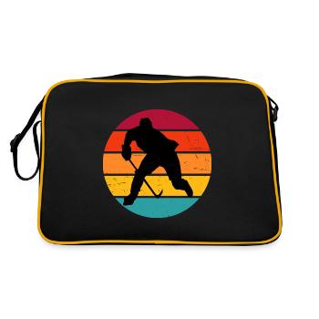 Joueur de hockey sur glace masculin Jeux de hockey sur glace - Sac Retro - noir/or - Dos