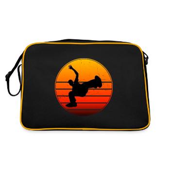 Herren Damen Breakdance Bboy Hip Hop Hiphop - Retro Tasche - Schwarz/Gold - Hinten