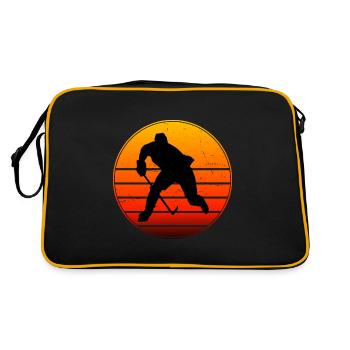 Joueur de hockey sur glace Joueur de hockey sur glace masculin Jeux de hockey sur glace - Sac Retro - noir/or - Dos