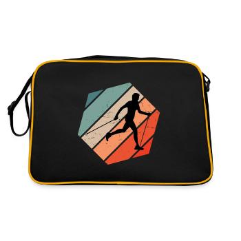 Damen Walken Herren Walking Nordic Walker - Retro Tasche - Schwarz/Gold - Hinten