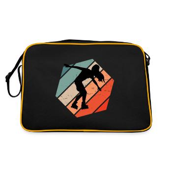 Herren Roller Skating Roller Skates Roller Skating - Retro Tasche - Schwarz/Gold - Hinten