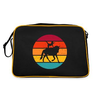 Voltige par équipes, voltige, gymnastique équestre féminine - Sac Retro - noir/or - Dos