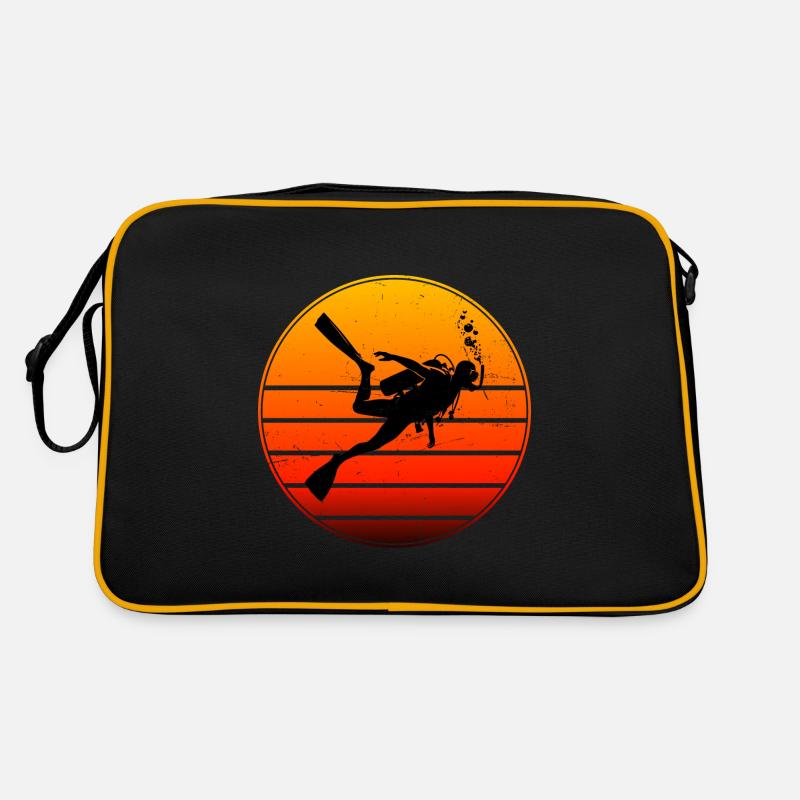 Free Dive Scuba Diver Diving Diving Retro Bag