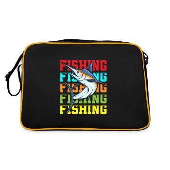 Pêcheurs Pêche Pêche Appât - Sac Retro - noir/or - Dos