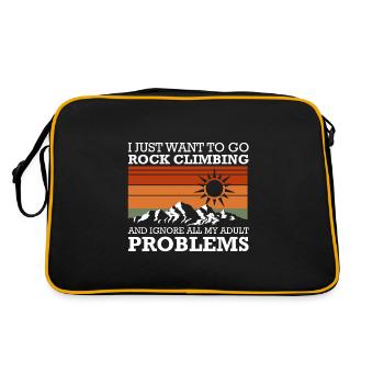 Problème drôle Je m’en fiche devise - Sac Retro - noir/or - Dos