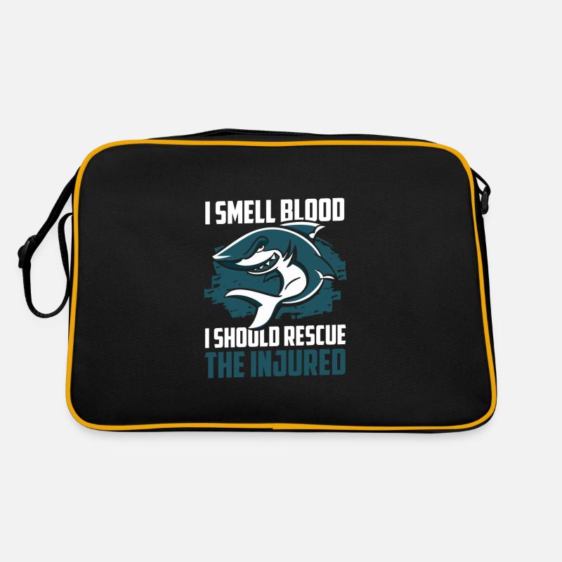 Great White Shark Sailing Predatory Fish Retro Bag