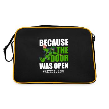 Skidiving Parasailing Airplane Free Fall - Retro Bag - black/gold - Back