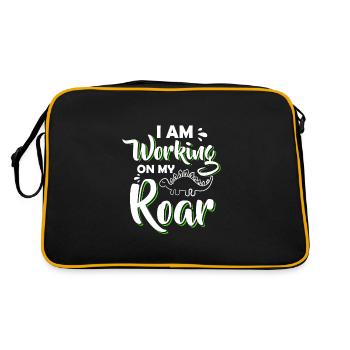 Dinosaure Stegosaurus Dinos Herbivore - Sac Retro - noir/or - Dos