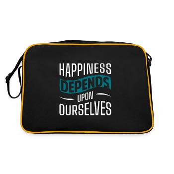 Cloverleaf Joie Amour Optimisme - Sac Retro - noir/or - Dos