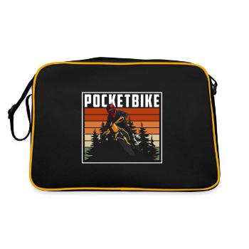 Pocketbike Biker Deux-roues Boue - Sac Retro - noir/or - Dos
