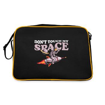 Space Shuttle Weightless Stars Spaceman - Retro Bag - black/gold - Back