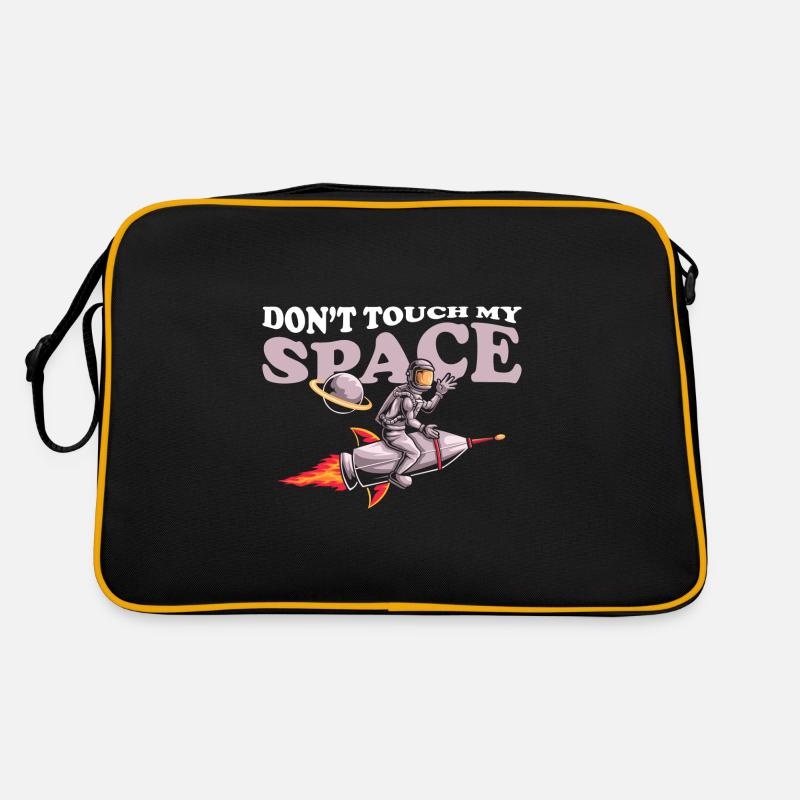 Navette spatiale Weightless Stars Spaceman - Sac Retro - noir/or