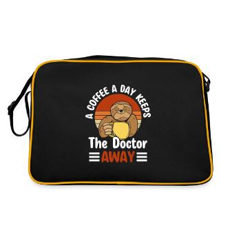 Kaffeeliebhaber Morgen Espresso Kaffeekanne - Retro Tasche - Schwarz/Gold - Hinten
