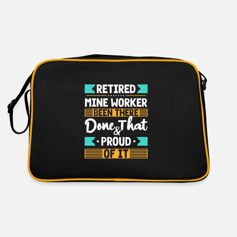Bergarbeiter Beruf Abbau Retro Tasche