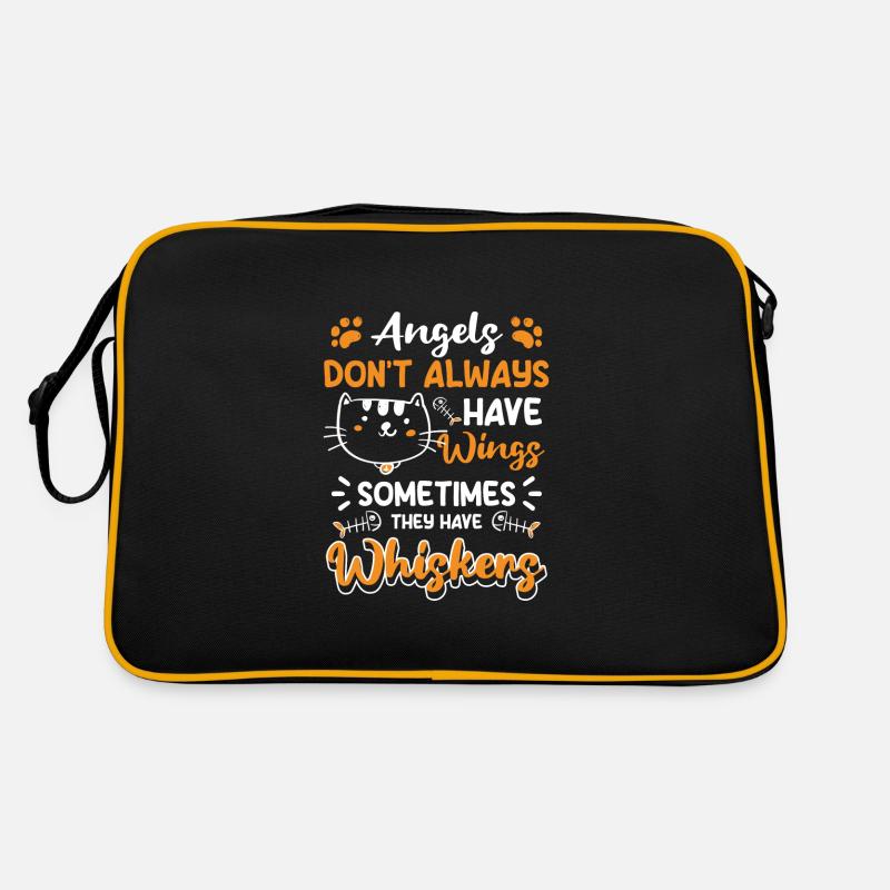 Chaton Yeux de chat Chat Chat sauvage - Sac Retro - noir/or
