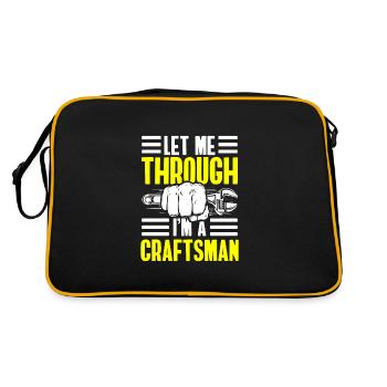 Tool profession carpenter master builder - Retro Bag - black/gold - Back