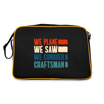 Tool work plumber carpenter - Retro Bag - black/gold - Back