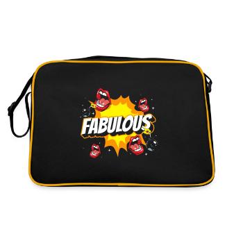 Style bande dessinée style bulle de discours Pow! - Sac Retro - noir/or - Dos