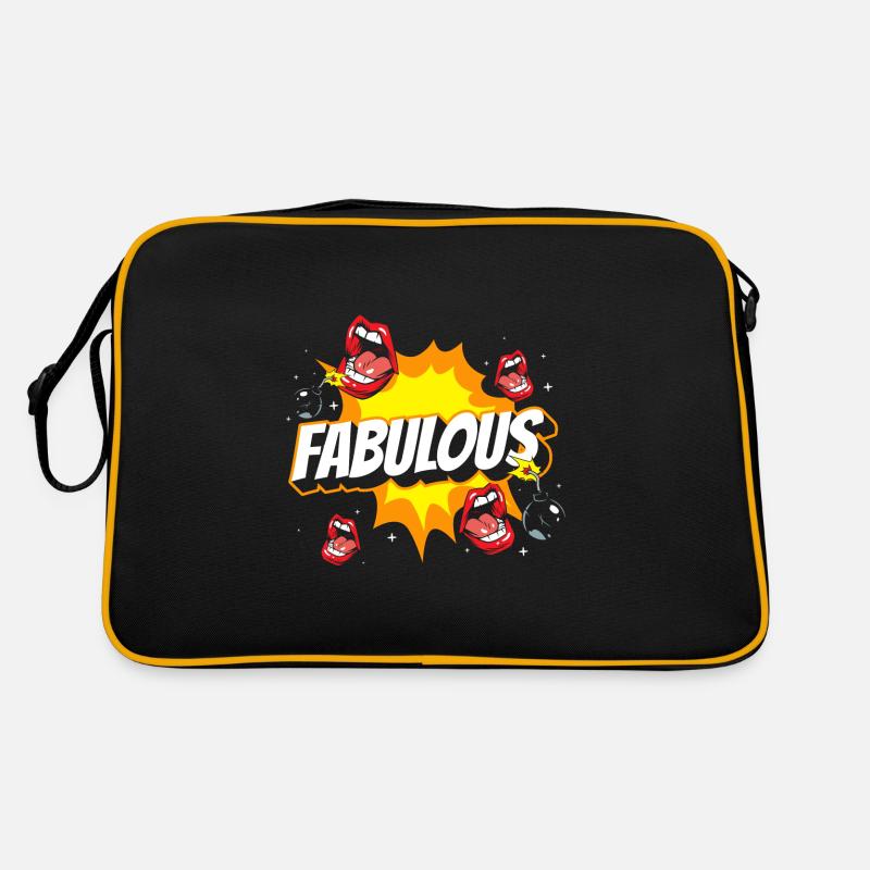 Comicstyle Stil Sprechblase Pow! Retro Tasche