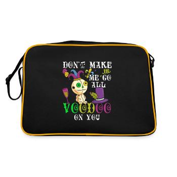 Mardi Gras Parade Perlen Dienstag - Retro Tasche - Schwarz/Gold - Hinten