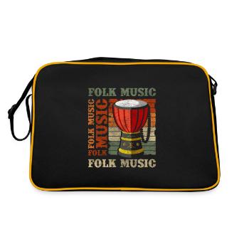 Musique, Culture, Concert, Country - Sac Retro - noir/or - Dos