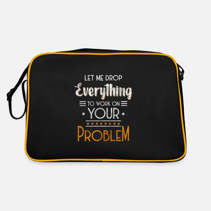 Problèmes Fun Black Humor Devise Sac Retro