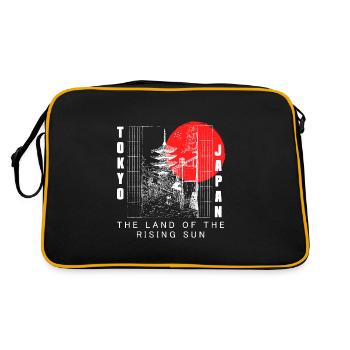 Japon Culture Japonais Asiatique - Sac Retro - noir/or - Dos