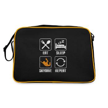 Parachutiste saut parachute Sports - Sac Retro - noir/or - Dos