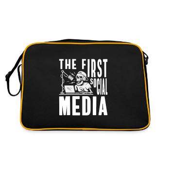Travail d’annonce de modérateur - Sac Retro - noir/or - Dos