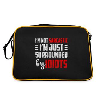 Schwarzer Humor Party WItz - Retro Tasche - Schwarz/Gold - Hinten