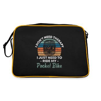 Pocket Bike Two-Wheeler Trail Off-Road Bike - Retro Bag - black/gold - Back