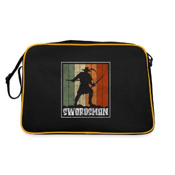 Sword Fighting Warrior Japan - Retro Bag - black/gold - Back