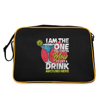 Bar Serveur Shaker Humour - Sac Retro - noir/or - Dos